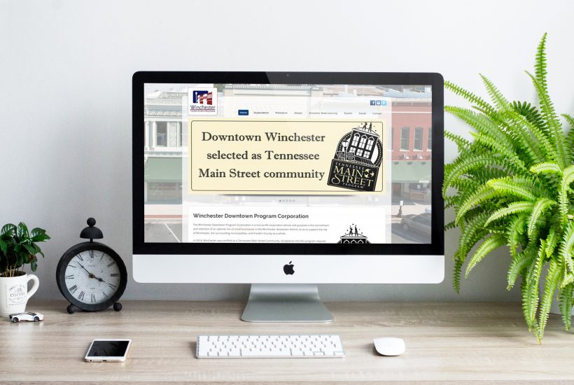 Winchester Downtown Program Website Mockup