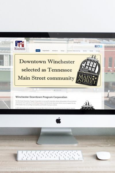 Winchester Downtown Program Website Mockup